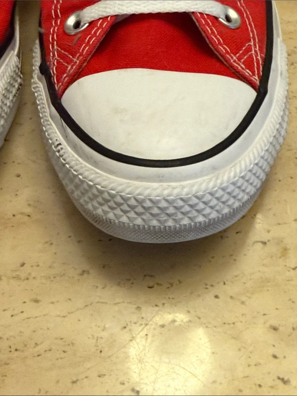 Converse Red Low Top Canvas Sneakers